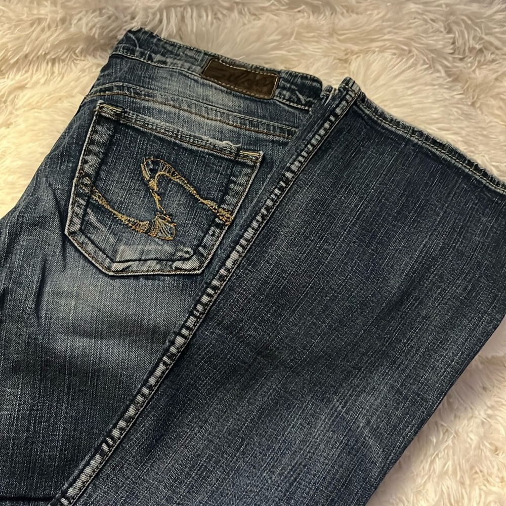 Silver Twisted bootcut jeans